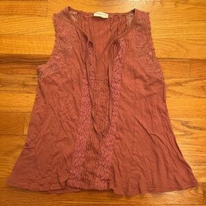 Meadow Rue Anthropologie XSP Rose Sleeveless Blouse